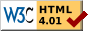 W3C HTML 4.01 Valid